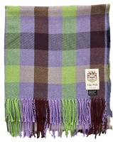 Pure Merino checked throw